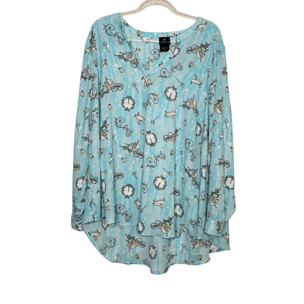 Disney Princess Plus 3 Cinderella Sheer High Low Blouse Fairycore Disneycore